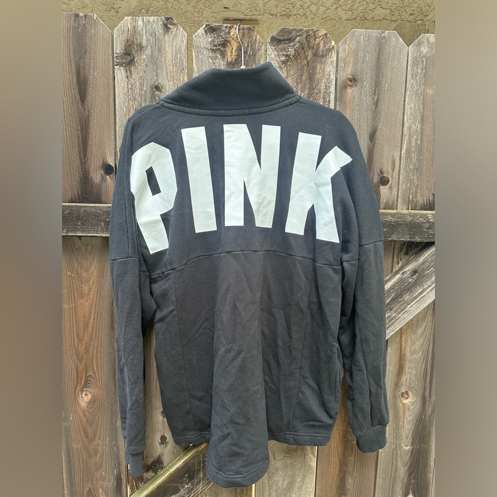 PINK Fleece Half-Zip Sweater